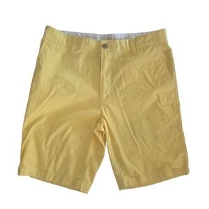 Dockers Mens‎ Pastel Yellow Chino Shorts Classic Fit Cotton Blend Size 32